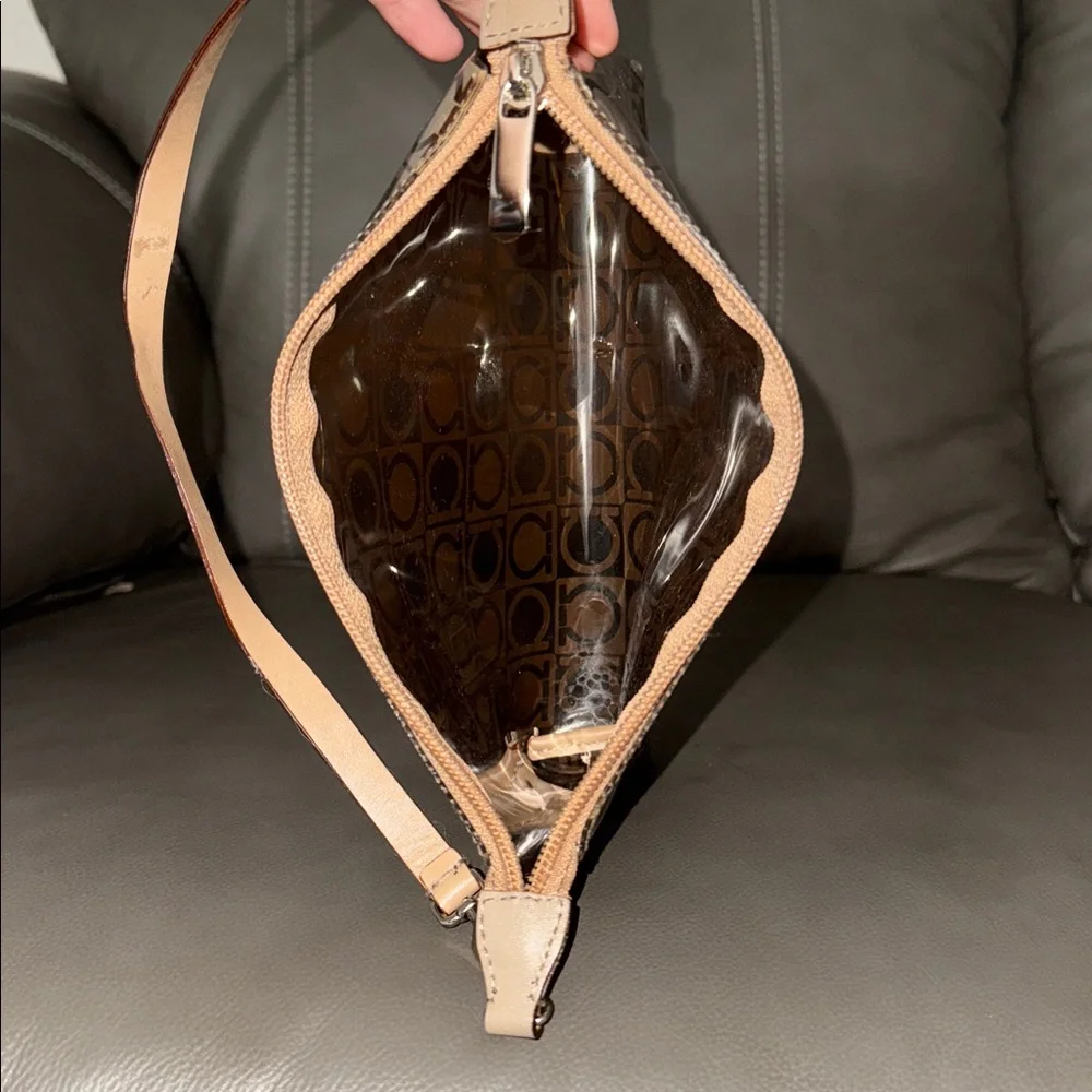 Salvatore Ferragamo Gancini transparent Pochette bag. AUTHENTIC 🤎⚡️flash sale! - Picture 7 of 11